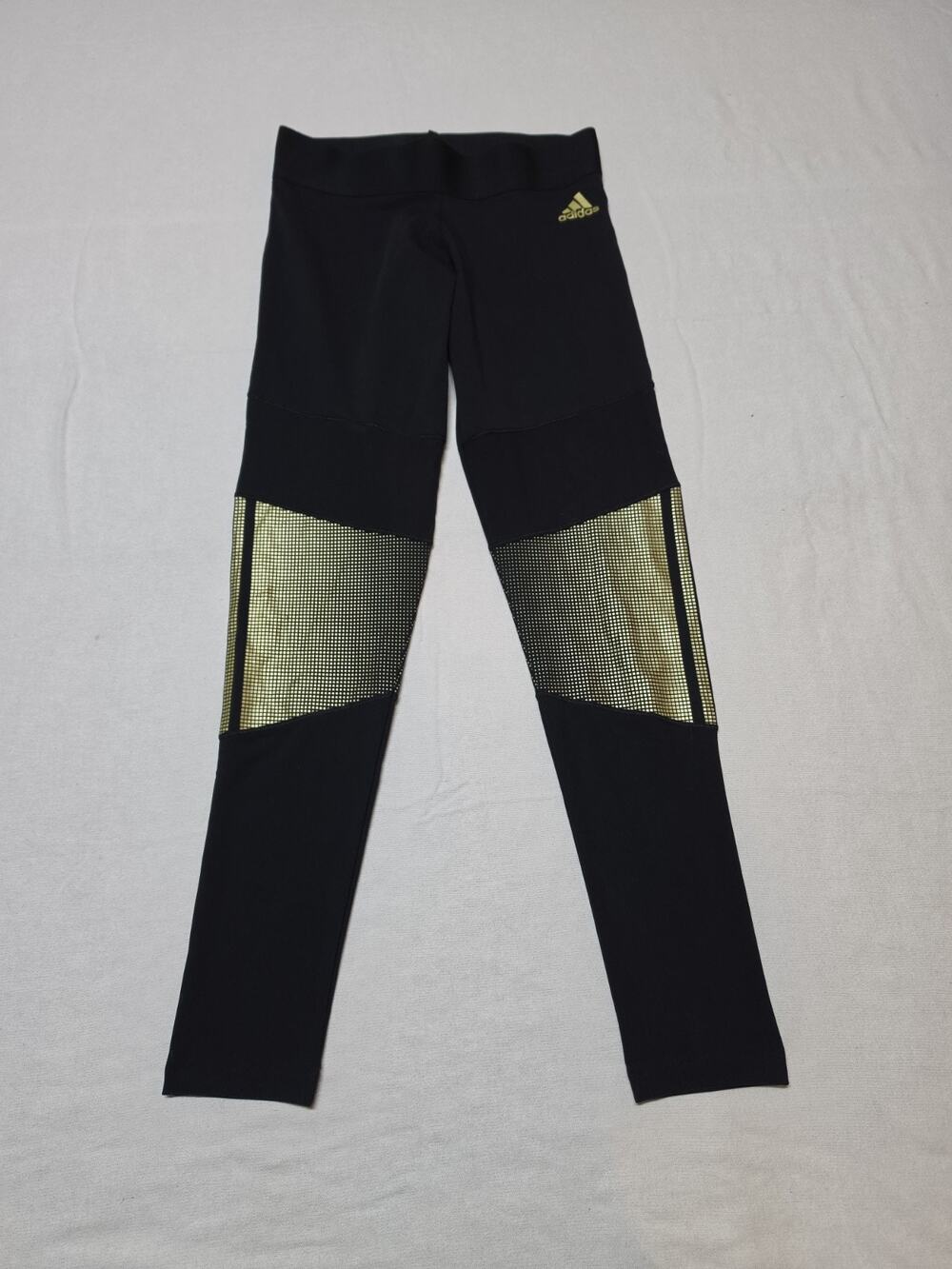 adidas Black And Yellow Women's Jogger Leggings Size M